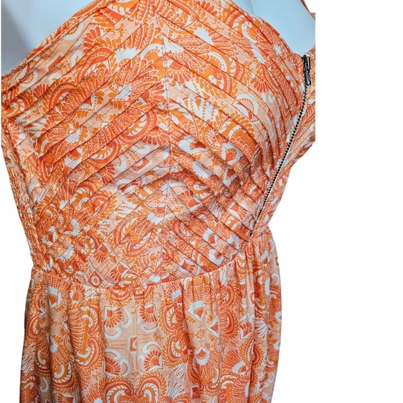 Roxy Tangerine Paisley- Medallion Print Mini Sundress Size Large - Picture 4 of 14